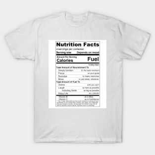 Nutrition Facts Eating Disorder Recovery Edition T-Shirt